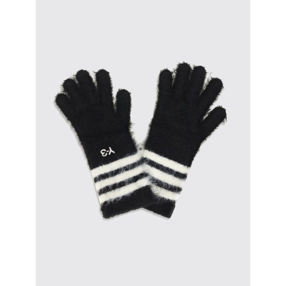 Y-3 Men Y-3 Striped Recycled Technical Fabric Gloves With Elasticated Cuffs